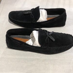 Mens black Asos suede driving shoes